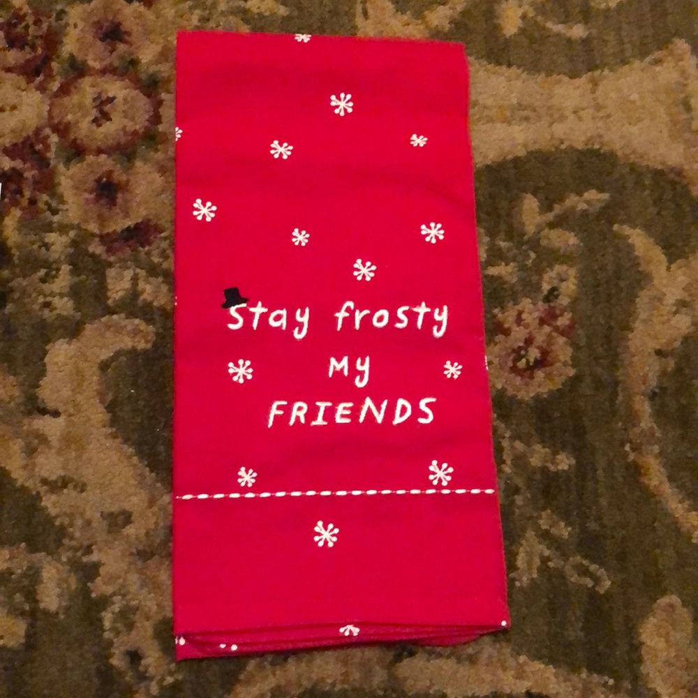 Stay frosty my friends dish towel